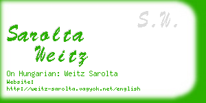 sarolta weitz business card